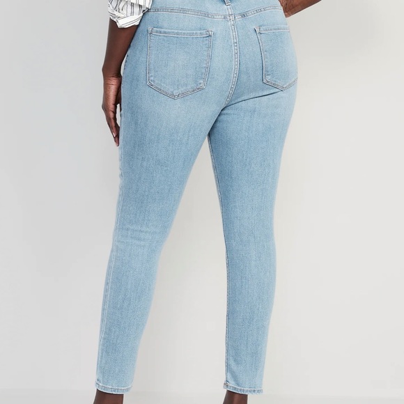 NWT OLD NAVY High-Waisted Wow Super-Skinny Ankle Jeans Color: Light Wash - Picture 6 of 7